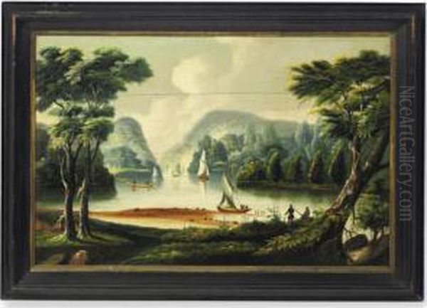 View Of Bear Mountain With Hunters, At Hudson's Edge - view 1