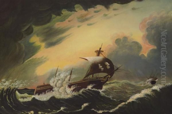Red Rover In Stormy Sea - view 1