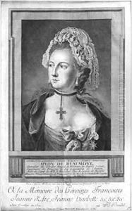 The Chevalier d'Eon, dressed as a woman by P. Jean Baptiste Bradel