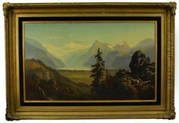 Panoramic View Of Mountains And Lake - view 1