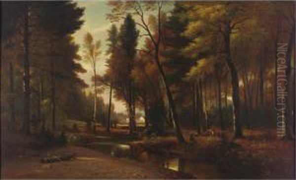 Autumn Picnic Along The Stream - view 1