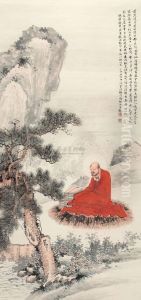 Dharma With Red Cloth by Feng Chaoran