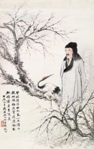 Man And Crane by Feng Chaoran