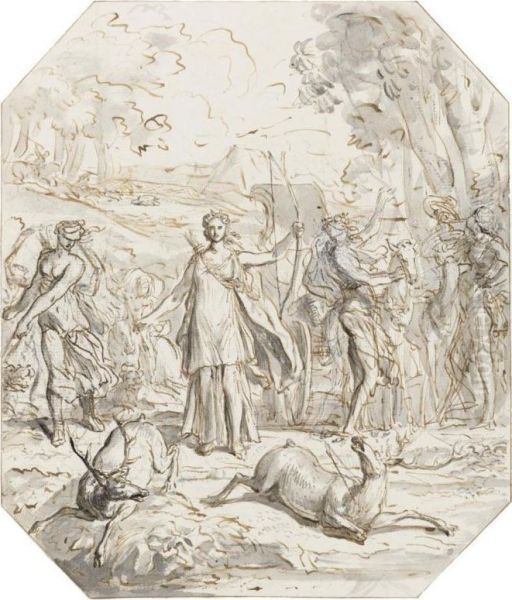 Diana And Her Nymphs Hunting - view 1