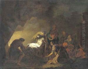 The Entombment of Christ by Leonaert Bramer