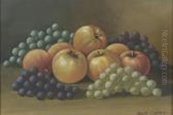 Still Life Of Apples Andgrapes - view 1
