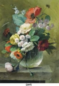 A Pair Of Mixed Summer Bouquets by Arthur Chaplin