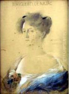 Portrait De Marguerite De Najac. by Arthur Chaplin