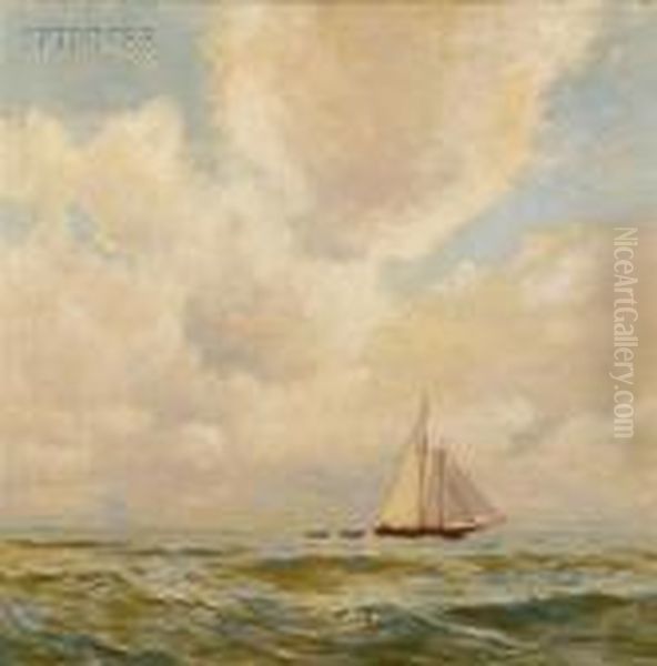 Schooner On The Open Sea - view 1