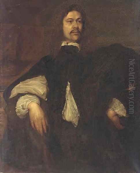 Portrait of a gentleman, three-quarter-length, a landscape beyond - view 1