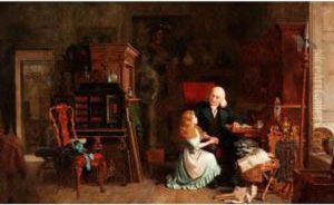 Little Nell And Her Grandfather by John Watkins Chapman