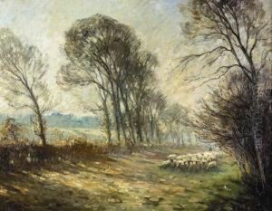 Landschaft Mit Schafherde. by Edward Chappel