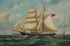Portrait Of The Hermaphrodite Brig by Reuben Chappell Of Poole