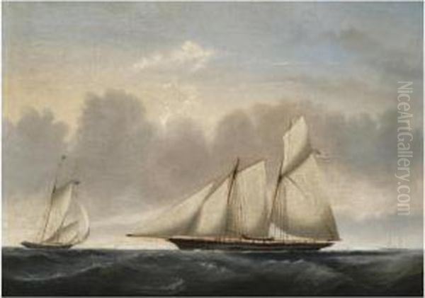 A Naval Schooner In Two Positions - view 1
