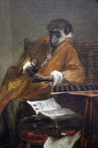 Le Singe Antiquaire by Jean-Baptiste-Simeon Chardin