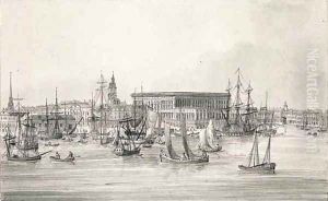 A view of the Royal Palace, Stockholm by Louis Belanger