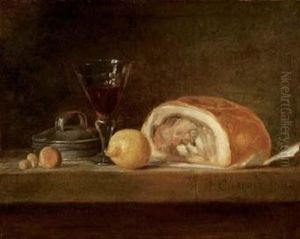 Natura Morta Con Pasticcio E Limone by Jean-Baptiste-Simeon Chardin