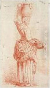 Study Of A Woman Carrying A Jar On Her Head Study Of A Woman Carrying A Jar On Her Head