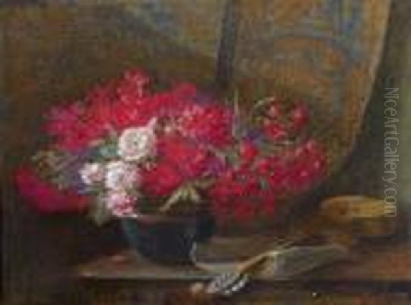 Stillebenmit Blumenstraus Und Gitarre - view 1