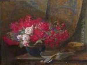 Stillebenmit Blumenstraus Und Gitarre