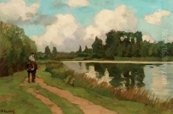 Het jaagpad aan de Vecht along the river Vecht - view 1