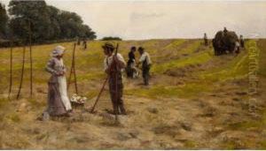A Break From The Harvest, Sussex by James Charles