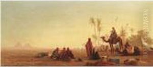 Halte A L'oasis by Charles Theodore Frere