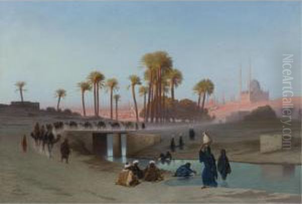 Departure From Cairo, Mohamed Ali Citadel In The Distance - view 1