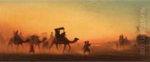 Caravane Au Soleil Couchant