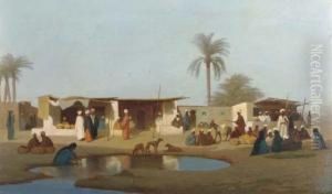 A Marketplace, Cairo by Charles Theodore Frere