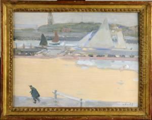 Le Port D'ostende by Frantz Charlet