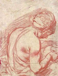 A seated woman by Pierre Brebiette