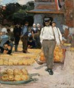 Cheese Market In Holland by Frantz Charlet