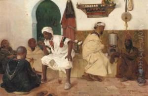Arab Guards Smoking by Frantz Charlet