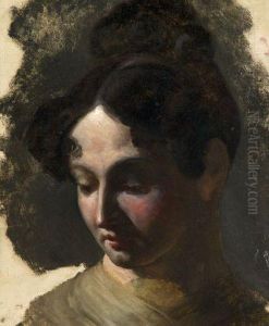 Etude De Tete De Femme by Nicolas Toussaint Charlet