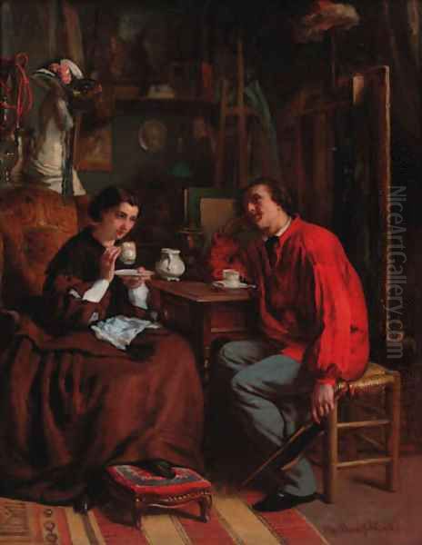 Tea time in the artist's studio - view 1