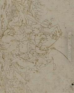 La Mort Du Prince Louis De Prusse A Saalfeld Le 10 Octobre1806. by Nicolas Toussaint Charlet