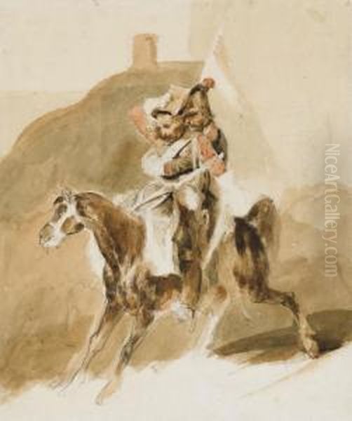 Deux Cavaliers Sur Un Cheval - view 1