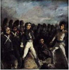 Scene De Duel Entre Soldats by Nicolas Toussaint Charlet