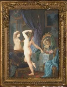 Jeune Femme Devant Un Miroir Dans Un Interieur by Jacques Charlier