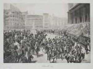 Queen Victoria's Arrival To Commemorate Her Golden Jubilee by John Charlton
