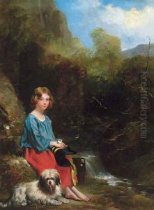 Portrait of a girl by Henry Barraud