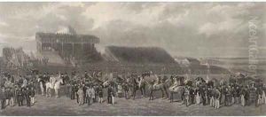 A Royal Visit, Punchestown 1868, by T. L. Sanglar by Henry Barraud