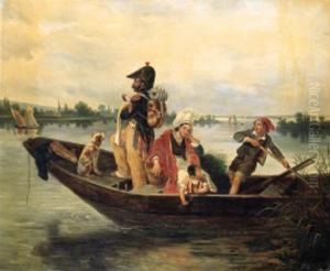 The River Ferry by Eugene Charpentier