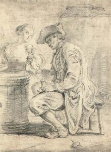 A Man In A Tavern by Jean Baptiste (or Joseph) Charpentier