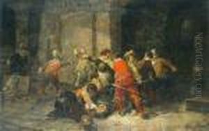 Defending The Palace by Jean Baptiste (or Joseph) Charpentier