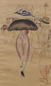 Femme Et Militaire De Dos