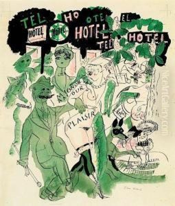 Les Maisons Closes, Illustration Pour L'inflation Sentimentale,circa 1920
