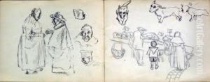 Lot De 18 Carnets A Dessins by Chas-Laborde