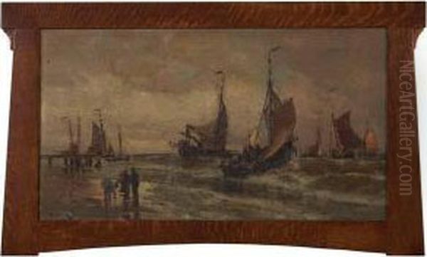 Dutch Boats At Scherveningen - view 1